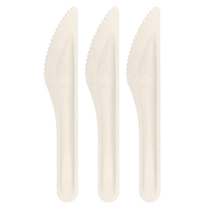 Messer aus Bagasse, naturweiß, 16cm, 100Stk.