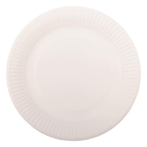 Teller aus Pappe rund Ø18cm weiß, 20 Stk.