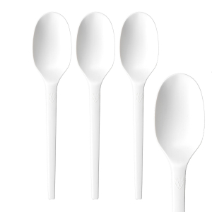 Löffel aus CPLA, wiederverwendbar, weiß, 16.5cm, 50 Stk.