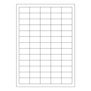 Etiketten Labels selbstklebend weiß 38 x 21.2mm auf DIN A4, 6500 Stk.