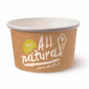 Eisbecher Pappe 300 ml ohne Kunststoffbeschichtung, 50 Stk.