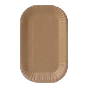 Pappschalen Größe XL kunststofffreie Fettbarriere braun 15 x 23 x 2 cm, 100 Stk.