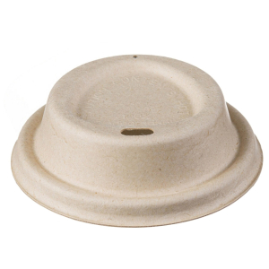 Domdeckel aus Zuckerrohr für Coffee-TO-GO Pappbecher Ø 90mm, 50 Stk.