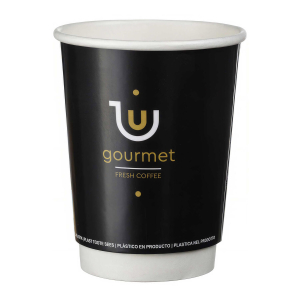 Kaffeebecher Heißgetränkebecher doppelwandig GOURMET FRESH COFFEE 300ml 330ml, 25 Stk.