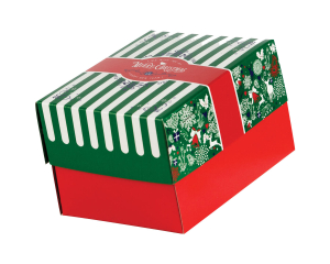 Keksbox Gebäckkarton mit Alubeschichtung 'Weihnachten' 130 x 100 x 80mm, 220 Stk.