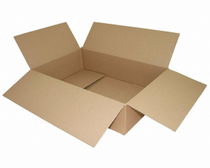Faltkarton 600x400x160mm (Außenmaß), 1-wellig, Dickwelle, braun