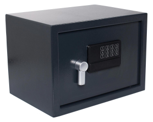 Tresor Safe 35x25x25cm mit elektronischem Zahlenschloss für Tisch/Wandmontage anthrazit