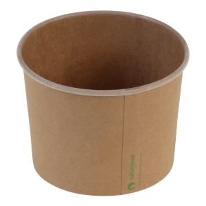 Eisbecher Pappbecher Kraft mit Innenbeschichtung 480 ml Ø 105mm braun, 50 Stk.