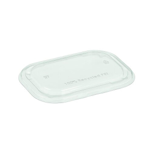 Deckel transparent aus rPet für Pappschalen rechteckig 173x120mm, 50 Stk.