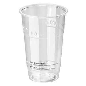 Einweg-Trinkbecher 250 ml mit Eichstrich Ø 76 mm, transparent, 50 Stk.