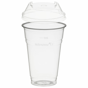 Trinkbecher 400ml + Domdeckel stapelbar C-Loch 50 Stk.