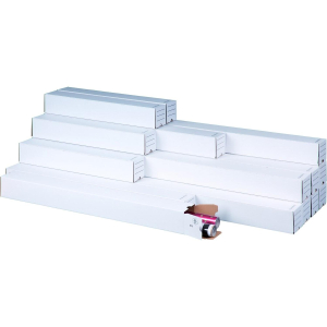 Versandhülsen 500x75x75mm PLANBOX weiß quadratisch mit Steckverschluss