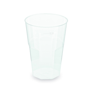 Mehrwegbecher Cocktail transparent PP Eichstrich 0,3 l Ø 8 cm, 30 Stk.