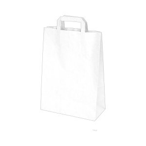 Papiertragetaschen 28 x 22 x 10 cm mit EAN-Code weiss, 250 Stk.
