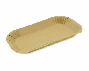 Pappschalen 'Kraft' oval 23 x 15 x 2 cm fettdicht braun, 100 Stk.