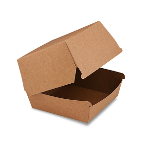 Hamburgerboxen kraft braun Fettbarriere 11x11x9cm, 50 Stk.