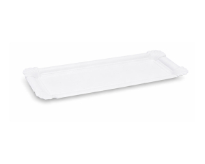 Pappteller aus Frischfaser 11 x 24 cm fettdicht weiß, 250 Stk.