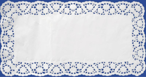 Deko-Tortenspitzen eckig, weiß, 20 x 40 cm,6 Stk.