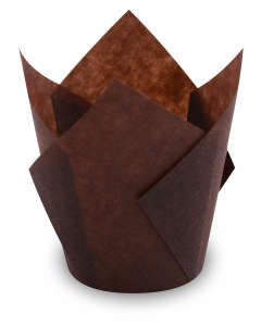 Muffin-Tulip-Wraps Ø 50 x 85 mm dunkelbraun, 160x160 mm, 100 Stk.