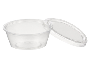Dressingbecher Saucenbecher 50ml, transparent mit Deckel, aus PP, 50 Stk.