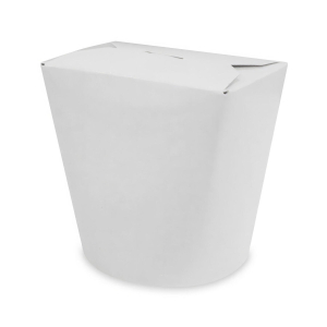 Food Box Take Away Box 80x73x100mm 500ml aus Vollpappe beschichtet weiß, 50 Stk.