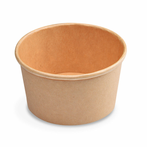 Papierbecher Feinkostbecher Eisbecher rund braun 350 ml Ø 11,5 cm, 50 Stk.