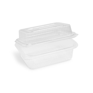 Rechteckbecher klar mit Deckel 750 + 400 ml (rPET), 50 Stk.