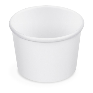 Eisbecher aus Pappe Papierbecher weiß Ø75mm 125 ml, 50 Stk.
