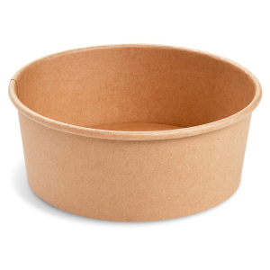 Salatschalen Feinkostschalen braun Ø150mm aus Pappe PE-beschichtet 750ml, 50 Stk.