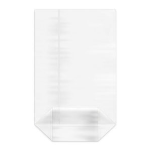 Kreuzbodenbeutel hochtransparent 95 x 160 + 40mm mit verschweißtem Boden, 100 Stk.