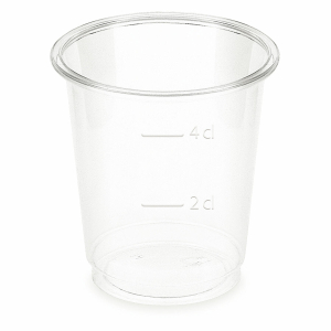 BIO Schnapsbecher glasklar 2 cl / 4 cl 20 ml 40 ml Biokunststoff PLA, 40 Stk.