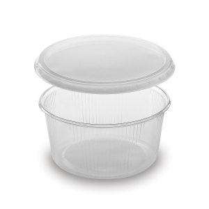 Rundbecher klar 250 ml mit Deckel PP mikrowellengeeignet, 250 Stk.